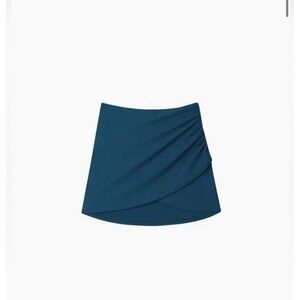 Summersalt Sz 2X Ruched Swim Skirt Teal High Rise Swimwear Plus Size